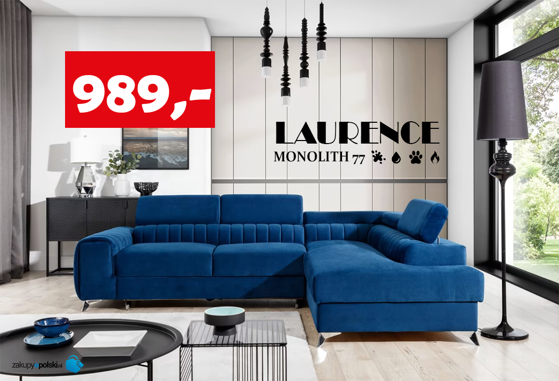 Corner Sofa LAURENCE NAVY right side ON STOCK!